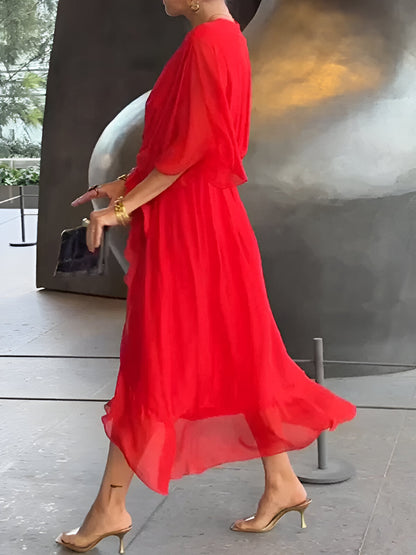 Vestido con escote en V