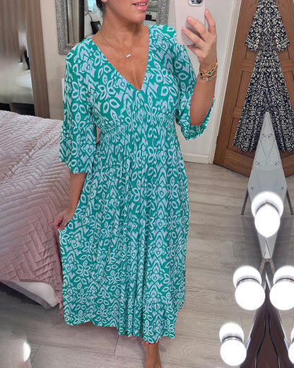 Robe Maxi Elegante Con Estampado