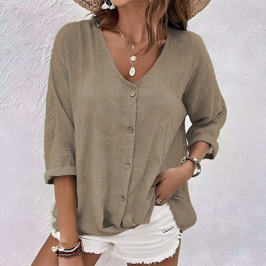 Camiseta de verano con cuello en V