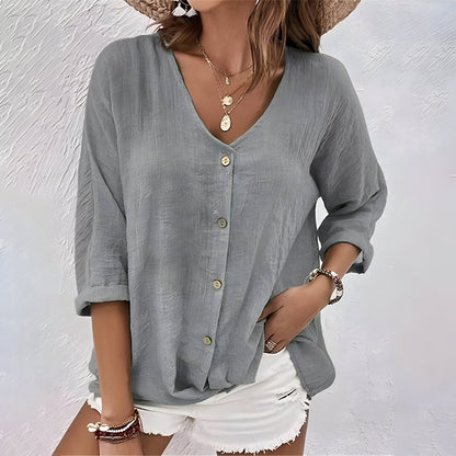 Camiseta de verano con cuello en V
