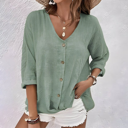 Camiseta de verano con cuello en V
