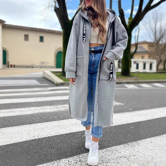 Chaqueta Sudadera Larga con Capucha