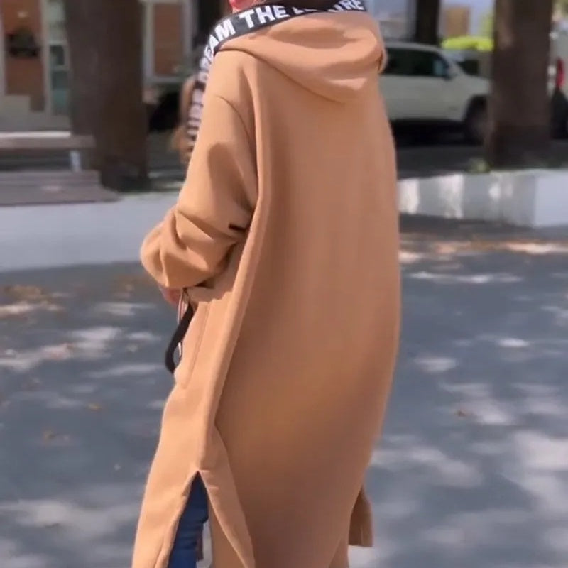 Chaqueta Sudadera Larga con Capucha